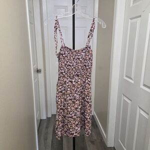 ONLY 100% Viscose Floral Mini Dress |Smocked Bodice Strappy Summer Boho Sundress